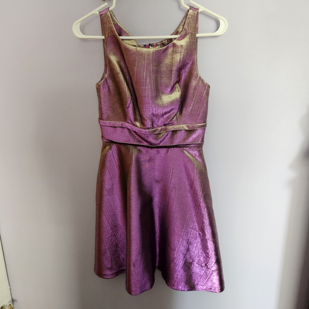 Cynthia Rowley Purple and Gold Dress
